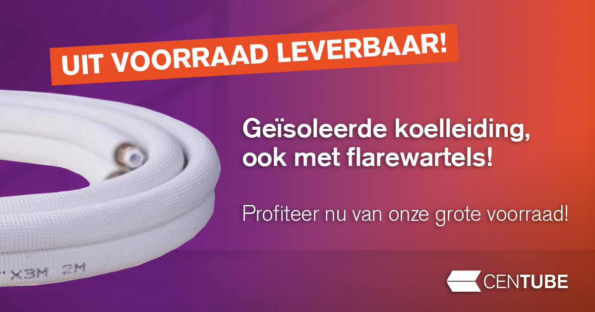 CenTube Geisoleerde koelleiding uit voorraad leverbaar